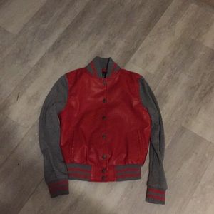 Debs red leather jacket